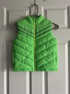 Janie and Jack Neon Green Quilted Puffer Vest